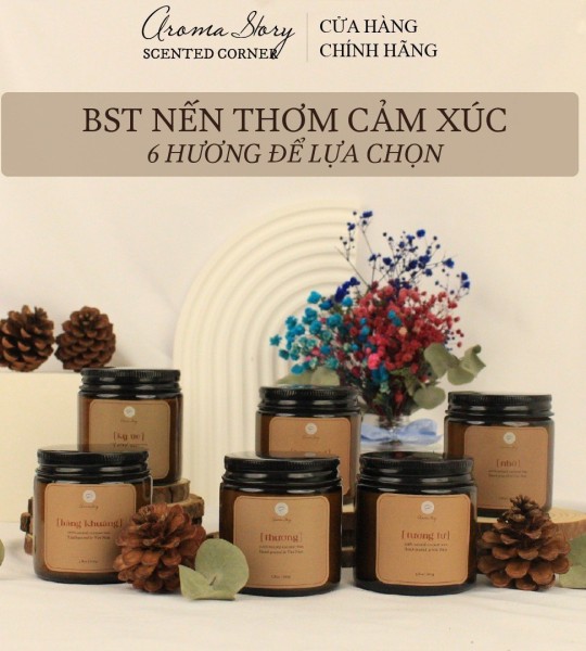 [6 Hương] BST Nến Thơm Thông Điệp Cảm Xúc Nhiều Hương Thơm Aroma Story 100g