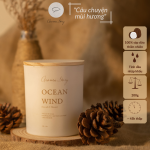 Nến Thơm Cốc Thủy Tinh Hương Xô Thơm, Muối Biển & Hoa Lily Ocean Wind Aroma Story 200g