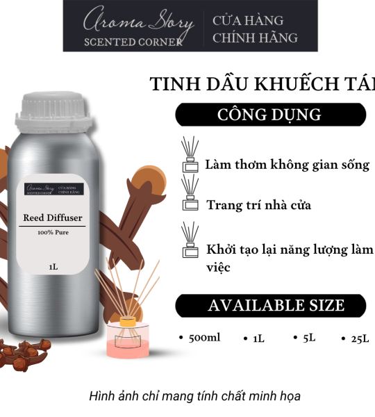 Tinh Dầu Khuếch Tán Giá Lít Aroma Story Hương Nụ Đinh Hương - Dùng Để Làm Thơm Phòng,  Không Gian Sống