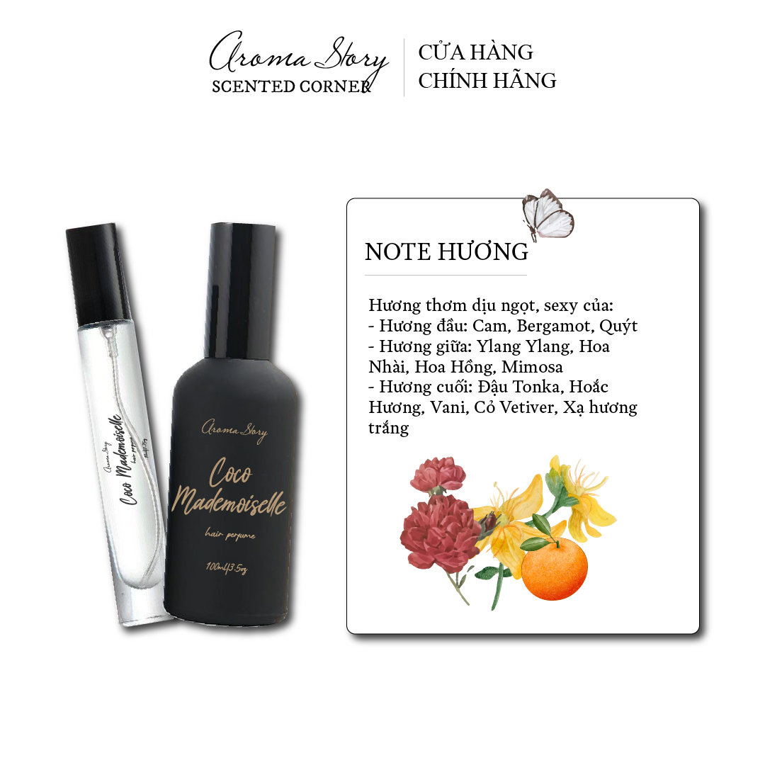 Nước Hoa Tóc Hương Nước Hoa Nổi Tiếng Coco Mademoiselle Aroma Story 10ml/100ml