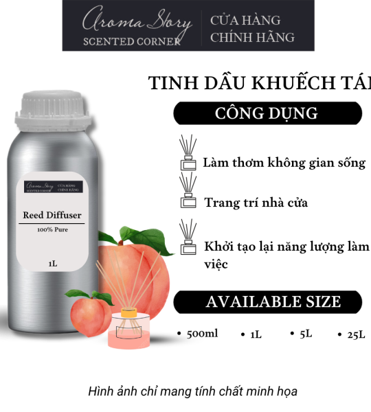 Tinh Dầu Khuếch Tán Giá Lít Aroma Story Hương Trái Đào (Peach) - Dùng Để Làm Thơm Phòng, Không Gian Sống