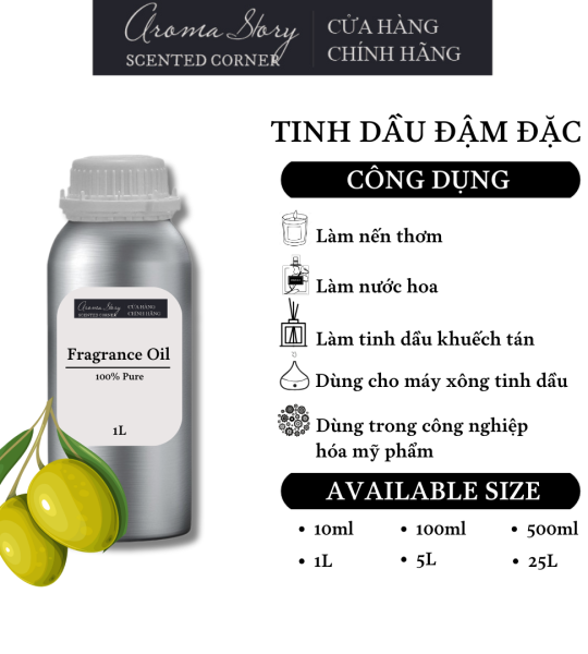 Tinh Dầu Đậm Đặc Aroma Story Hương Olive - Dùng Để Làm Nến Thơm, Nước Hoa, Tinh Dầu Khuếch Tán, Máy Xông