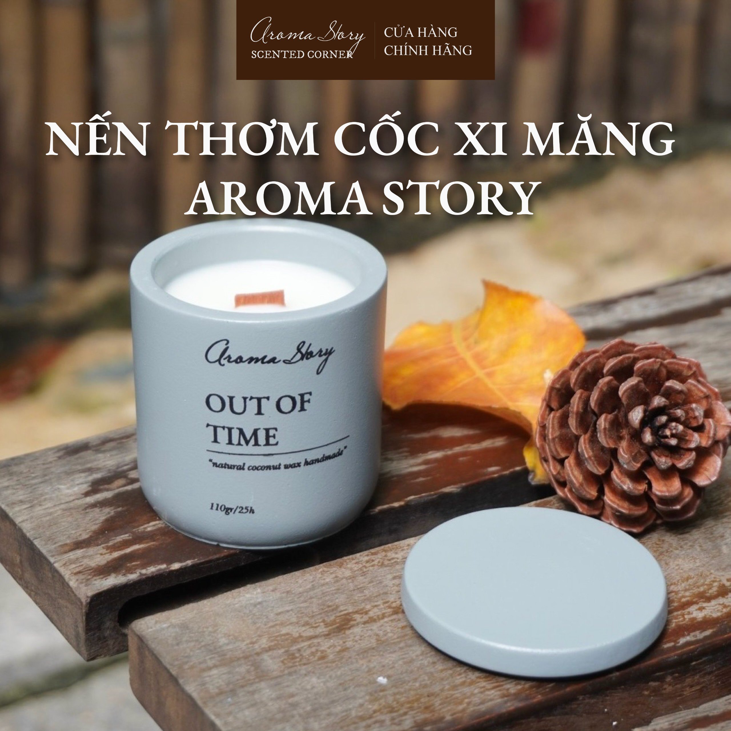 [16 Hương] Nến Thơm Cốc Xi Măng Nhiều Hương Để Lựa Chọn Aroma Story Size 110g - 200g