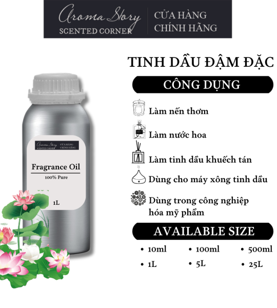 Tinh Dầu Đậm Đặc Aroma Story Hương Hoa Sen Hồng  - Dùng Để Làm Nến Thơm, Nước Hoa, Tinh Dầu Khuếch Tán, Máy Xông