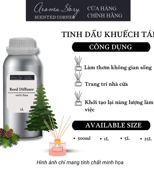 Tinh Dầu Khuếch Tán Gía Lít Aroma Story Hương Gỗ Thông - Dùng Để Làm Thơm Phòng, Không Gian Sống