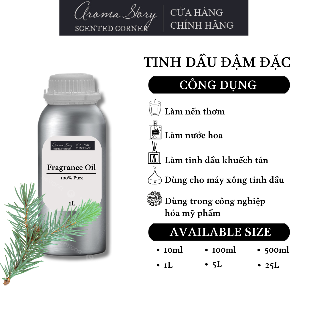 Tinh Dầu Đậm Đặc Aroma Story Hương Pơmu - Dùng Để Làm Nến Thơm, Nước Hoa, Tinh Dầu Khuếch Tán, Máy Xông Tinh Dầu