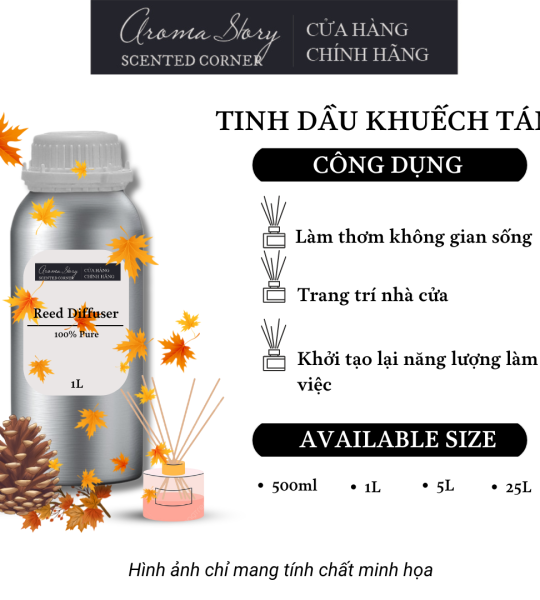 Tinh Dầu Khuếch Tán Giá Lít Aroma Story Hương Quả Thông & Lá Phong - Dùng Để Làm Thơm Phòng, Không Gian Sống