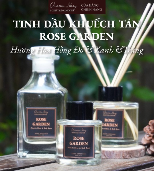 Tinh Dầu Khuếch Tán Rose Garden Aroma Story Size 50ml/100ml/150ml