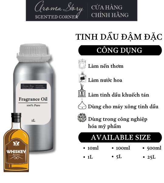 Tinh Dầu Đậm Đặc Aroma Story Hương Rượu Mạnh (Whisky) - Dùng Để Làm Nến Thơm, Nước Hoa, Tinh Dầu Khuếch Tán, Máy Xông