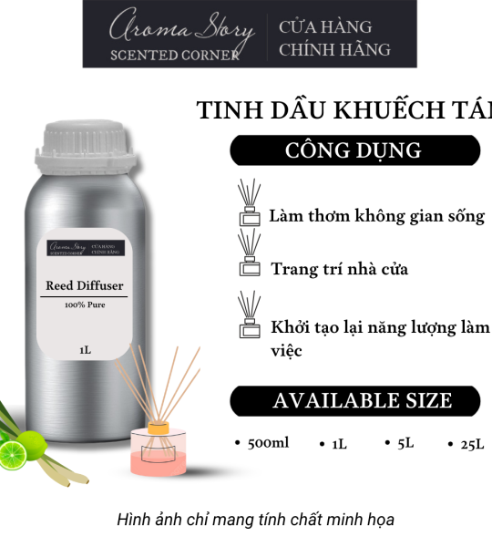 Tinh Dầu Khuếch Tán Giá Lít Aroma Story Hương Sả Chanh - Dùng Để Làm Thơm Phòng, Không Gian Sống