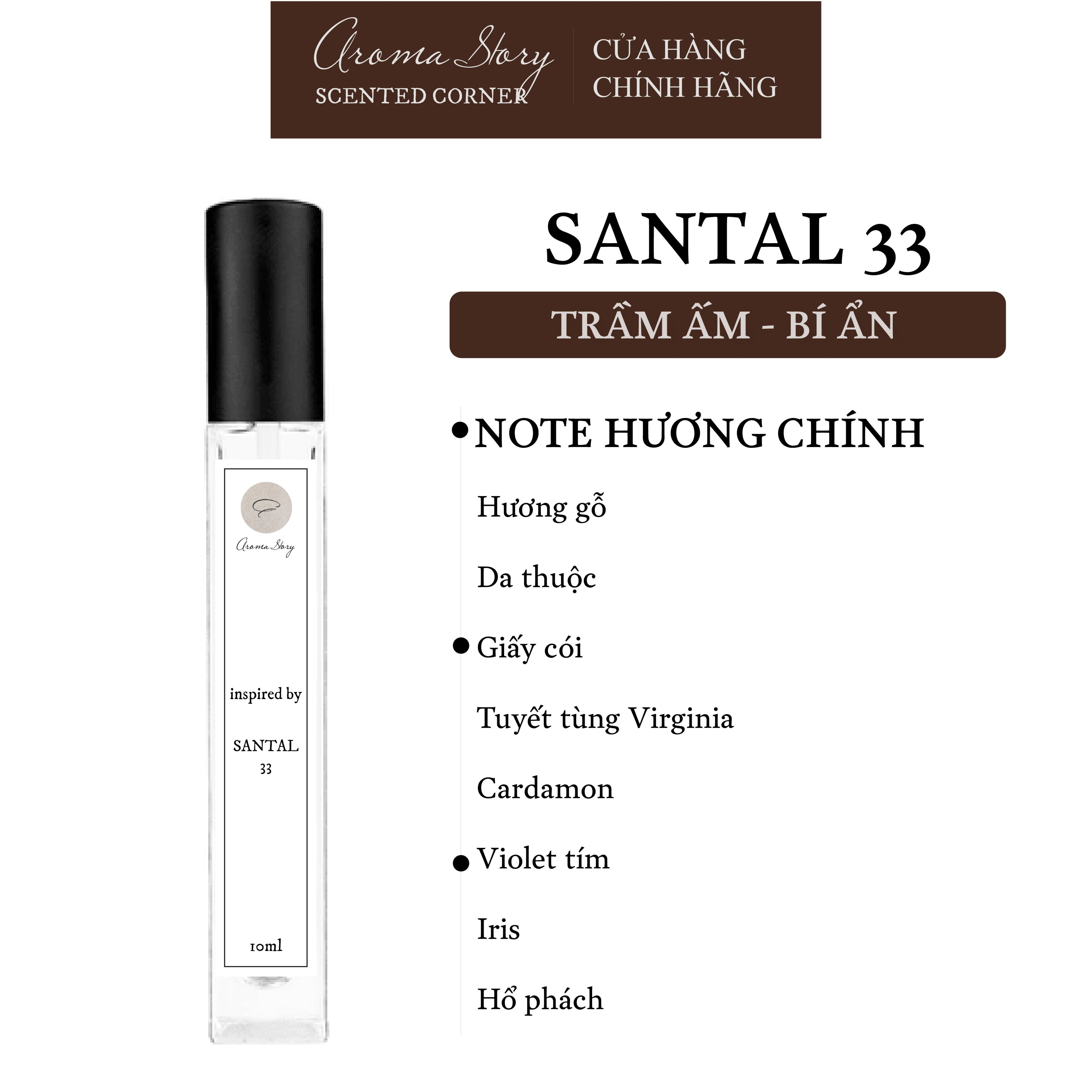 Nước Hoa Nam Santal 33 EDP Aroma Story Size 10ml/50ml