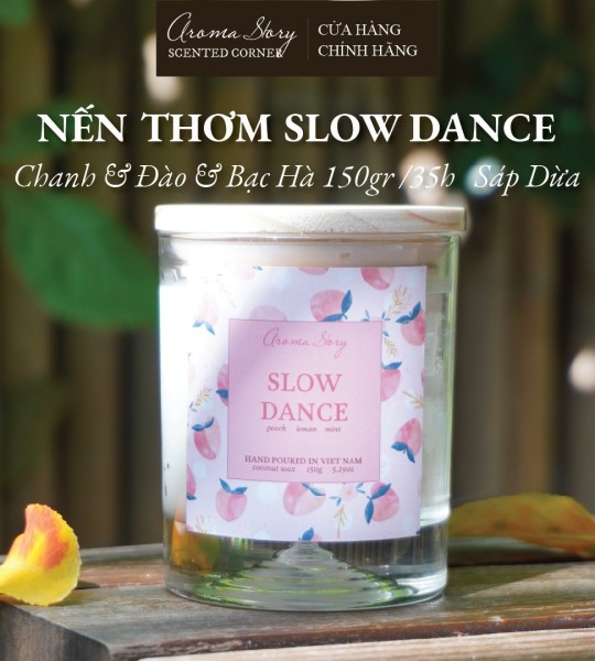 Nến Thơm Slow Dance Aroma Story - BST Light Up The Dark Hương Tự Nhiên Cao Cấp Cốc Thuỷ Tinh Size 150g