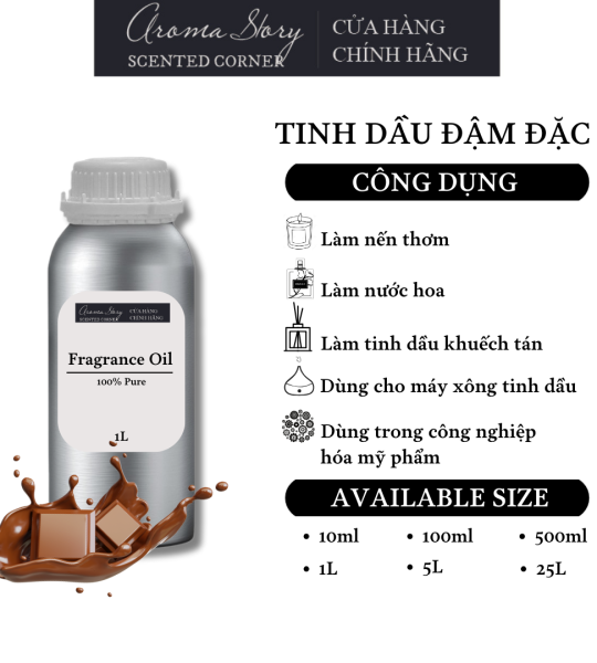 Tinh Dầu Đậm Đặc Aroma Story Hương Sô Cô La Đen - Dùng Để Làm Nến Thơm, Nước Hoa, Tinh Dầu Khuếch Tán, Máy Xông