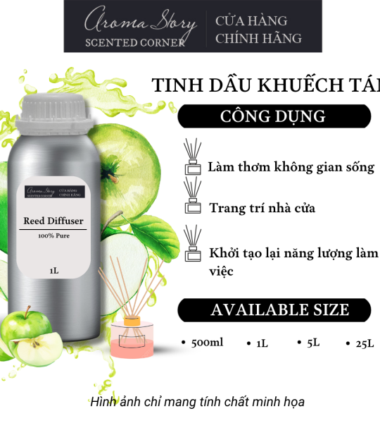 Tinh Dầu Khuếch Tán Giá Lít Aroma Story Hương Táo Xanh(Green Apple) - Dùng Để Làm Thơm Phòng, Không Gian Sống