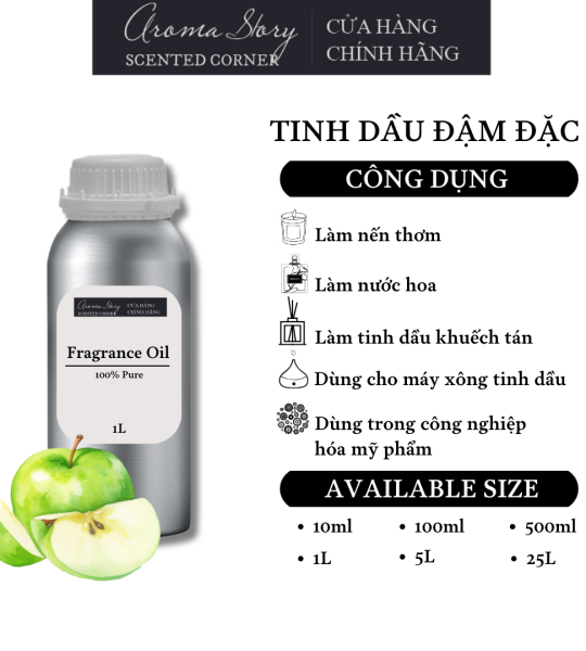 Tinh Dầu Đậm Đặc Aroma Story Hương Táo Xanh(Green Apple) - Dùng Để Làm Nến Thơm, Nước Hoa, Tinh Dầu Khuếch Tán, Máy Xông