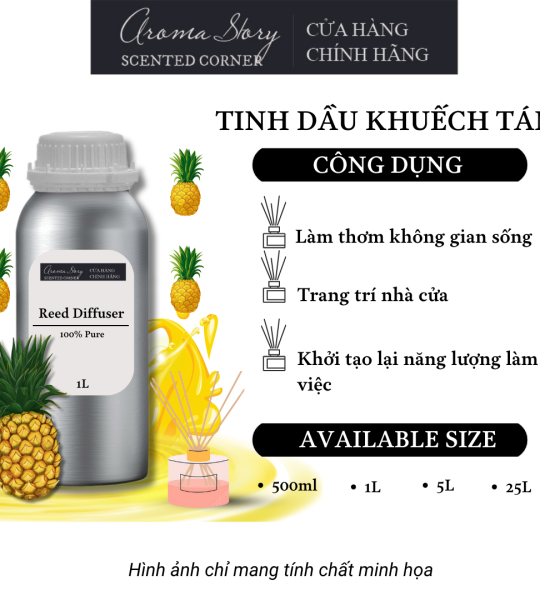 Tinh Dầu Khuếch Tán Gía Lít Aroma Story Hương Trái Thơm/ Khóm (PINEAPPLE) - Dùng Để Làm Thơm Phòng, Không Gian Sống