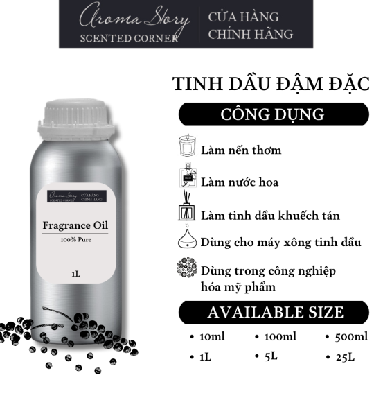 Tinh Dầu Đậm Đặc Aroma Story Hương Tiêu Đen (Black Pepper)-Dùng Để Làm Nến Thơm, Nước Hoa, Tinh Dầu Khuếch Tán, Máy Xông