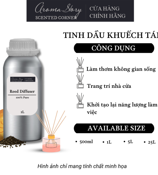 Tinh Dầu Khuếch Tán Giá Lít Aroma Story Hương Tiêu Đen & Hổ Phách - Dùng Để Làm Thơm Phòng, Không Gian Sống