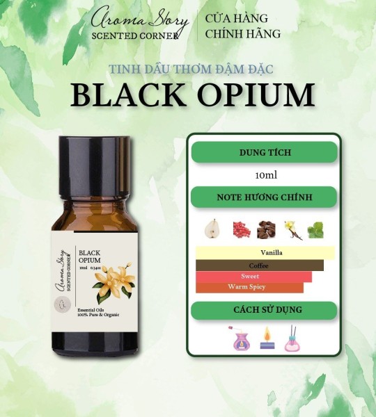 Tinh Dầu Phối Hương Nước Hoa Black Opium Aroma Story 10ml Dùng Để Xông Phòng, Làm Nến