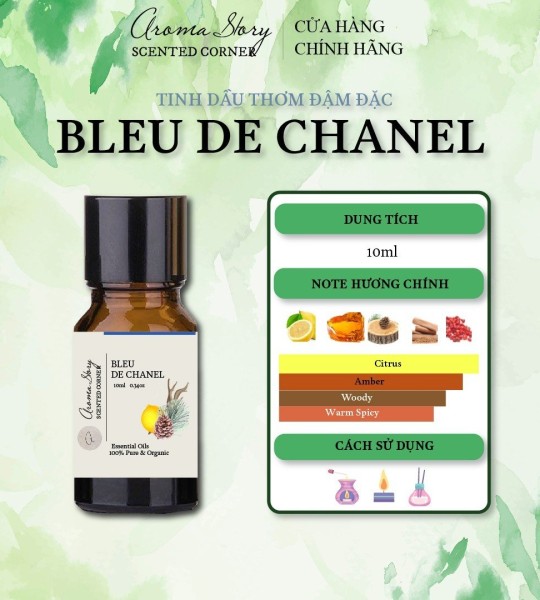 Tinh Dầu Phối Hương Nước Hoa Bleu De Chanel Aroma Story 10ml Dùng Để Xông Phòng, Làm Nến