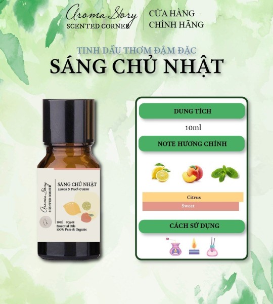 Tinh Dầu Hợp Hương Sáng Chủ Nhật Aroma Story 10ml Dùng Để Xông Phòng, Làm Nến