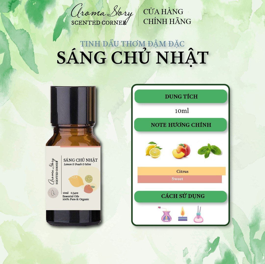 Tinh Dầu Hợp Hương Sáng Chủ Nhật Aroma Story 10ml Dùng Để Xông Phòng, Làm Nến