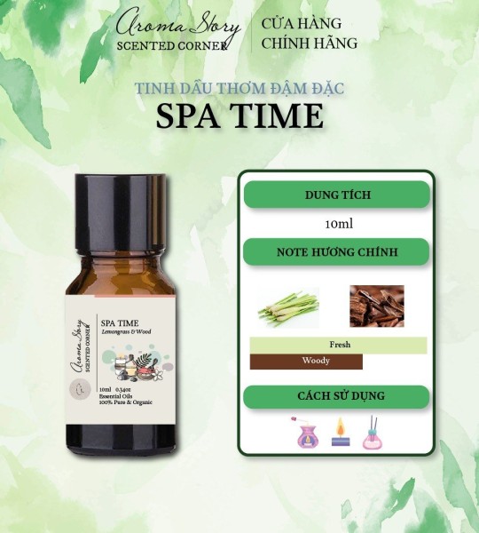 Tinh Dầu Hợp Hương Spa Time Aroma Story 10ml Dùng Để Xông Phòng, Làm Nến