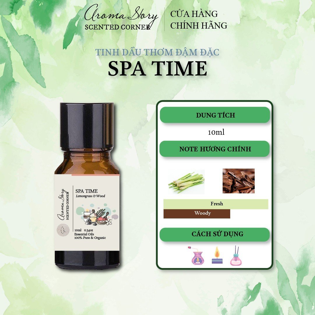 Tinh Dầu Hợp Hương Spa Time Aroma Story 10ml Dùng Để Xông Phòng, Làm Nến