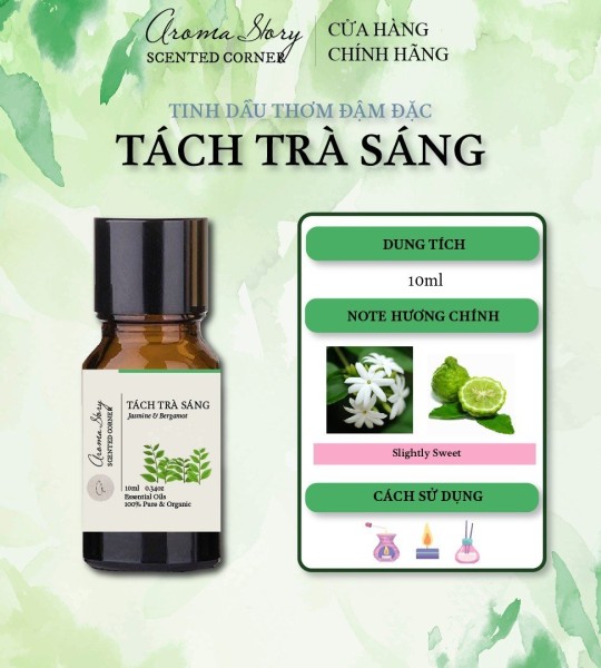 Tinh Dầu Hợp Hương Tách Trà Sáng Aroma Story 10ml Dùng Để Xông Phòng, Làm Nến