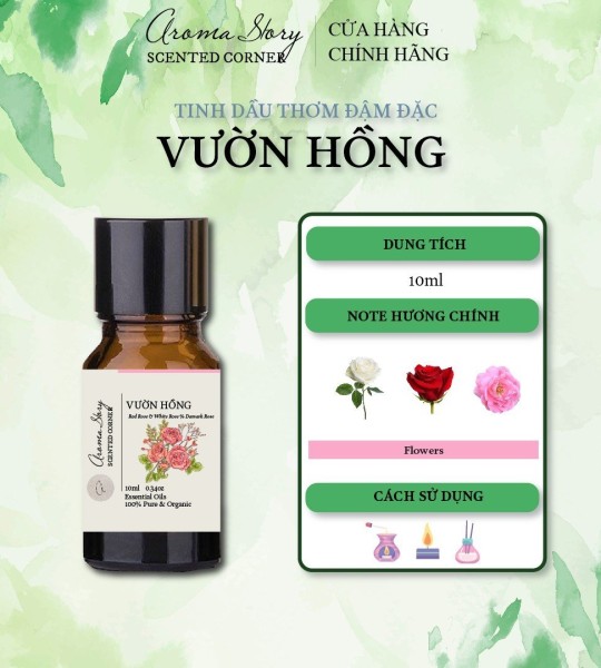 Tinh Dầu Hợp Hương Vườn Hồng Aroma Story 10ml Dùng Để Xông Phòng, Làm Nến