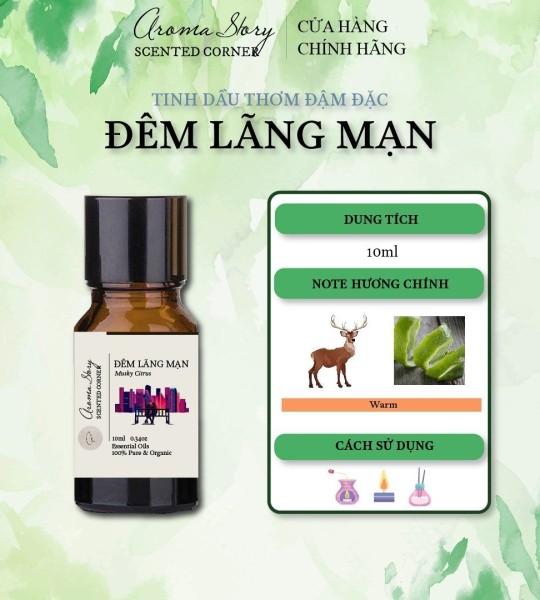 Tinh Dầu Hợp Hương Đêm Lãng Mạn Aroma Story 10ml Dùng Để Xông Phòng, Làm Nến