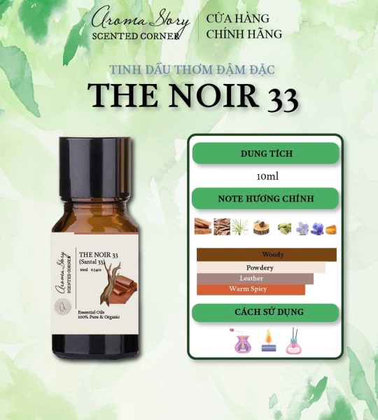 Tinh Dầu Phối Hương Nước Hoa The Noir 33 Aroma Story 10ml Dùng Để Xông Phòng, Làm Nến