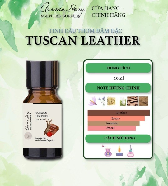 Tinh Dầu Phối Hương Nước Hoa Tuscan Leather Aroma Story 10ml Dùng Để Xông Phòng, Làm Nến