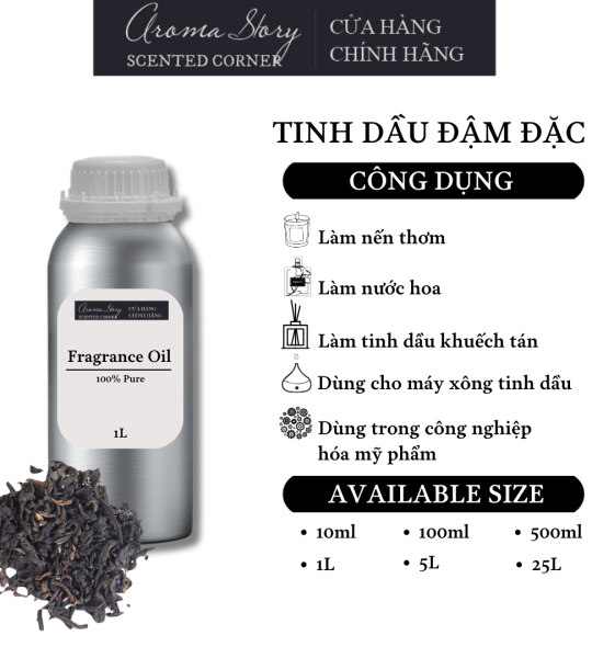 Tinh Dầu Đậm Đặc Aroma Story Hương Trà Đen - Dùng Để Làm Nến Thơm, Nước Hoa, Tinh Dầu Khuếch Tán, Máy Xông Tinh Dầu