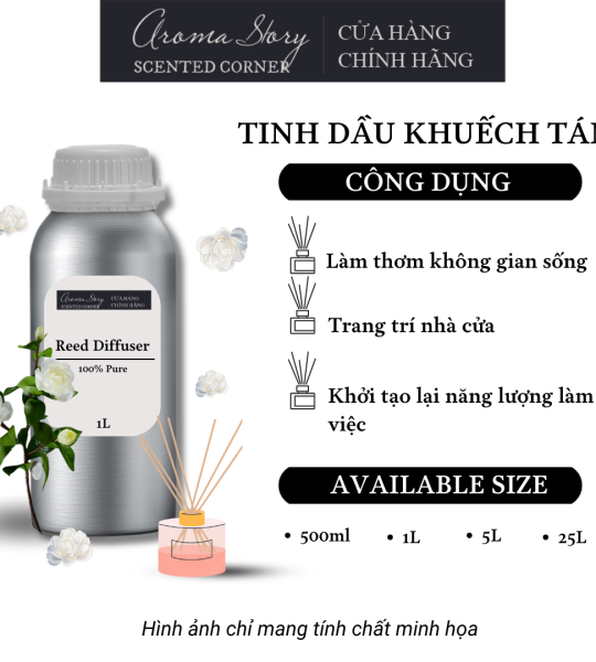 Tinh Dầu Khuếch Tán Giá Lít Aroma Story Hương Trà Trắng (White Tea) - Dùng Để Làm Thơm Phòng, Không Gian Sống