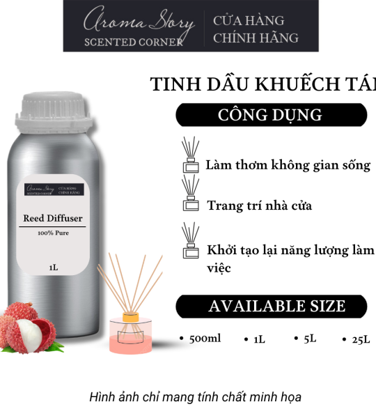 Tinh Dầu Khuếch Tán Gía Lít Aroma Story Hương Trái Vải (Lychee) - Dùng Để Làm Thơm Phòng, Không Gian Sống