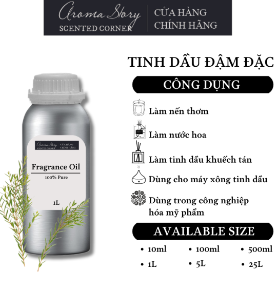 Tinh Dầu Đậm Đặc Aroma Story Hương Tràm Trà  - Dùng Để Làm Nến Thơm, Nước Hoa, Tinh Dầu Khuếch Tán, Máy Xông Tinh Dầu