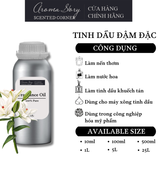 Tinh Dầu Đậm Đặc Aroma Story Hương Hoa Huệ Trắng  - Dùng Để Làm Nến Thơm, Nước Hoa, Tinh Dầu Khuếch Tán, Máy Xông