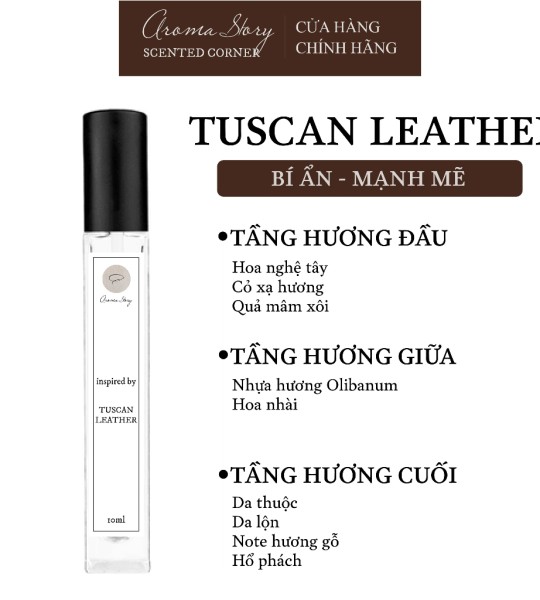Nước Hoa Unisex Tuscan Leather EDP Aroma Story Size 10ml/50ml