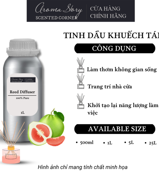 Tinh Dầu Khuếch Tán Giá Lít Aroma Story Hương Vỏ Bưởi Xanh (Green Grapefruit) - Dùng Để Làm Thơm Phòng, Không Gian Sống