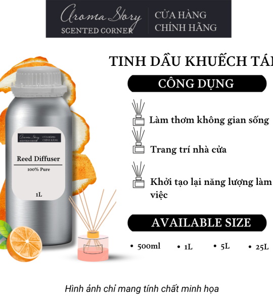 Tinh Dầu Khuếch Tán Giá Lít Aroma Story Hương Vỏ Cam Ngọt (Orange)- Dùng Để Làm Thơm Phòng, Không Gian Sống