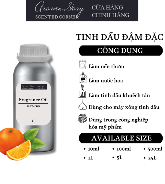 Tinh Dầu Đậm Đặc Aroma Story Hương Vỏ Cam Ngọt (Orange)- Dùng Để Làm Nến Thơm, Nước Hoa, Tinh Dầu Khuếch Tán