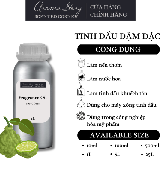 Tinh Dầu Đậm Đặc Aroma Story Hương Vỏ Chanh Sần (Kaffir) - Dùng Để Làm Nến Thơm, Nước Hoa, Tinh Dầu Khuếch Tán