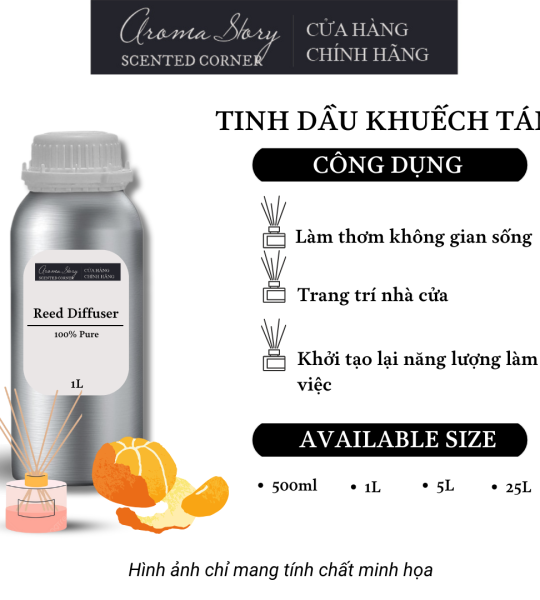 Tinh Dầu Khuếch Tán Giá Lít Aroma Story Hương Vỏ Quýt (Tangerine) - Dùng Để Làm Thơm Phòng, Không Gian Sống