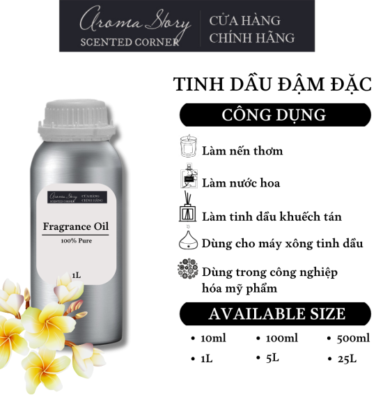 Tinh Dầu Đậm Đặc Aroma Story Hương Hoa Sứ Trắng  - Dùng Để Làm Nến Thơm, Nước Hoa, Tinh Dầu Khuếch Tán, Máy Xông