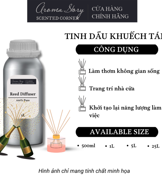 Tinh Dầu Khuếch Tán Giá Lít Aroma Story Hương Sâm Banh (Champange) - Dùng Để Làm Thơm Phòng, Không Gian Sống