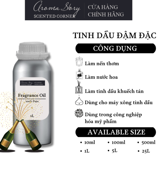 Tinh Dầu Đậm Đặc Aroma Story Hương Sâm Banh (Champange) - Dùng Để Làm Nến Thơm, Nước Hoa, Tinh Dầu Khuếch Tán, Máy Xông