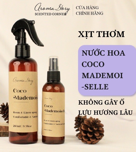 Xịt Thơm Phòng, Quần Áo Hương Nước Hoa Coco Mademoiselle Aroma Story Size 30ml/100ml/280ml