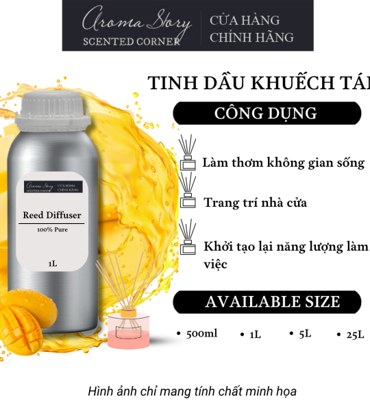 Tinh Dầu Khuếch Tán Giá Lít Aroma Story Hương Xoài (Mango)- Dùng Để Làm Thơm Phòng, Không Gian Sống